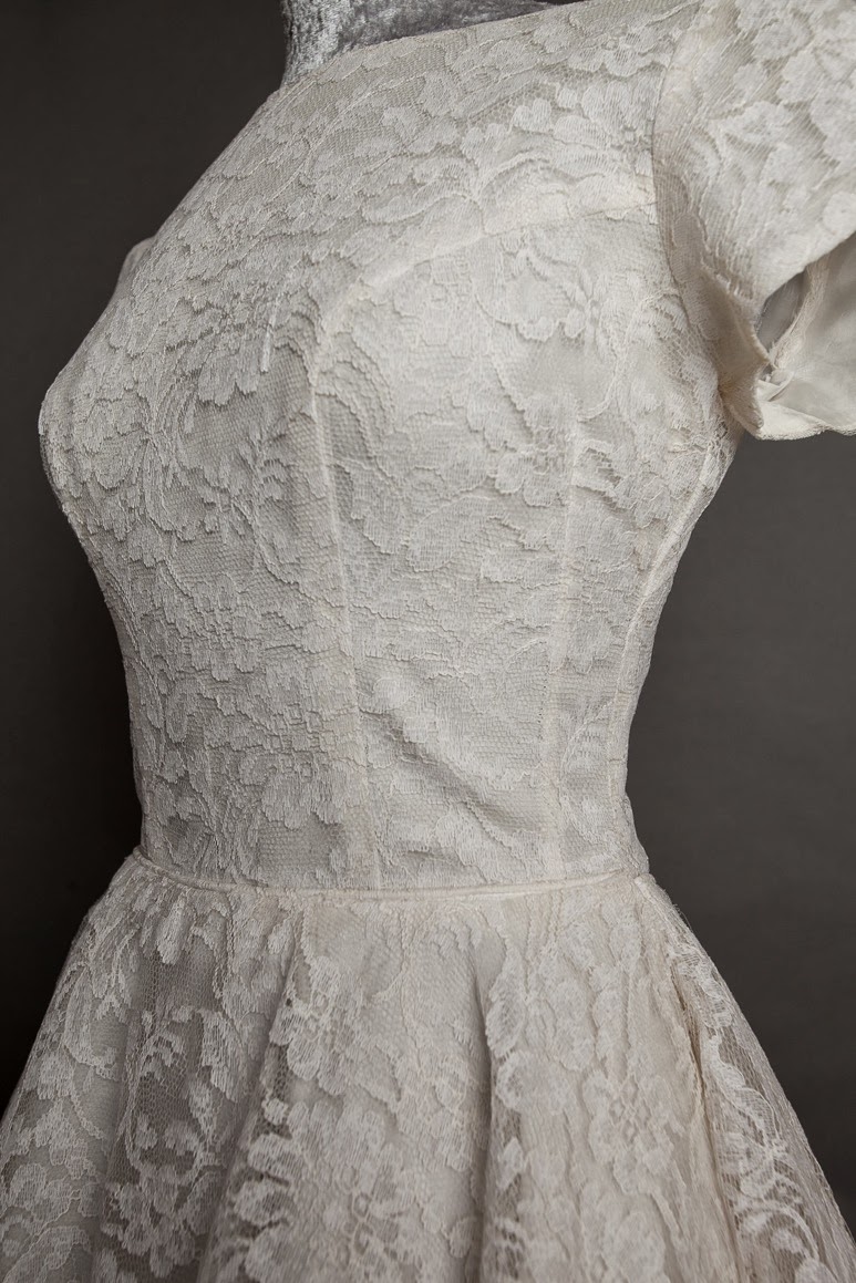 1950s lace wedding dress, c Heavenly Vintage Brides
