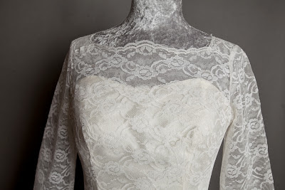 HVB vintage 1950s lace wedding dresses - 'cupcake' wedding dress, priced £950 