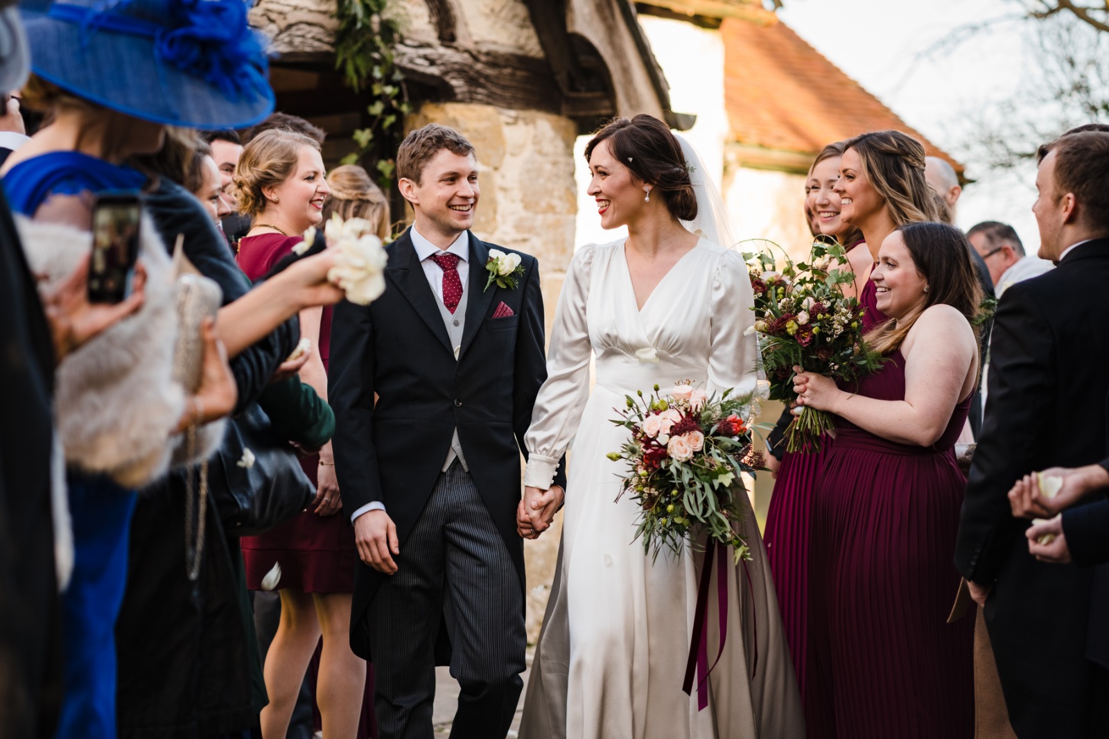 Real Bride wearing vintage inspired 40s style wedding dress